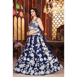 ชุดราตรีปักด้ายหนาสำหรับใส่ทำงานชุดปาร์ตี้ lehenga choli ออกแบบมาอย่างประณีต - Product Image 1