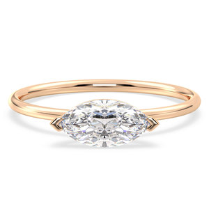 REYES HPHT CVD Lab Grown Diamond Engagement Rings For Women Solid 14K Rose Gold OEM ODM Customized Fine Jewelry - Product Image 2