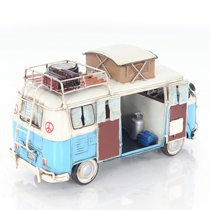 Modèle en métal vintage Volkswagen Camp Bus, artisanat rétro en fer forgé pour décoration intérieure, cadeau, 29,21Lx13,97Wx15,24H cm - Product Image 4