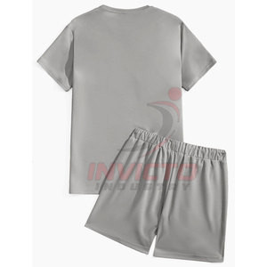 <b>High</b> Quality T Shirt & Shorts Set For Men Casual Outfit Breathable Fabric Stylish Everyday Wear T Shirt & Shorts Set - Product Image 2