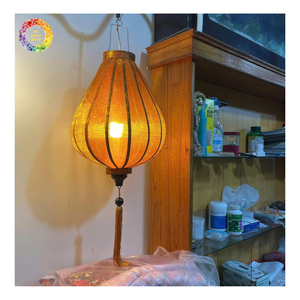 Lanterne en soie de Hoi An à prix de gros, lanterne en soie de Hoi An personnalisée, cadre en bambou, tissu en soie, lampe suspendue, approvisionnement direct à l'exportation - Product Image 6
