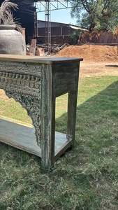 Elegante Mesa Consola de Madera para Entrada o Sala de Estar, Artículo de Decoración para el Hogar con Almacenamiento y Diseño Moderno - Product Image 4