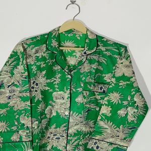 Conjunto de Pijama Floral con Cuello Camisero y Estampado a Mano, Ropa de Dormir de Algodón, Ropa de Dormir y de Estar por Casa de Verano Estilo Bohemio para Mujer, Regalo - Product Image 6