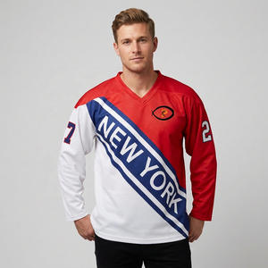 เสื้อฮอกกี้น้ำแข็ง PRIME แบบสั่งทำพิเศษ ผ้าโพลีเอสเตอร์ 100% แห้งเร็ว ระบายอากาศได้ดี - Product Image 1
