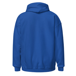 Sweat-shirt à capuche unisexe bleu royal avec motif brodé circulaire, en molleton, à manches longues, décontracté, pour l'hiver - Product Image 3