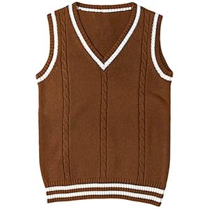 Custom LOGO Unisex Sweater <b>Vest</b> Pullover Sleeveless Knit Sweater Women V Neck <b>Knitted</b> <b>Vest</b> Waistcoat Uniforms Knitwear 2026 - Product Image 5