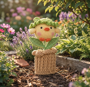 Muñeca de Ganchillo Hecha a Mano al por Mayor, Temática de Arte en Papel Vietnamita, Muñeca de Hilo, Regalo, Decoración Festiva, Planta en Maceta, Flor Tejida, Juguete Amigurumi - Product Image 1