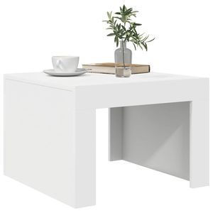 Tavolino da caffè in legno ingegnerizzato bianco, dimensioni 19,7 x 19,7 x 13,8 pollici - Product Image 4