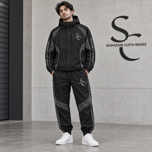 Custom Breathable <b>Summer</b> Windbreaker Set <b>Men</b> Streetwear 2 Piece Nylon <b>Jacket</b> Jogger Pants Tracksuit OEM Private Label Wholesale - Product Image 1