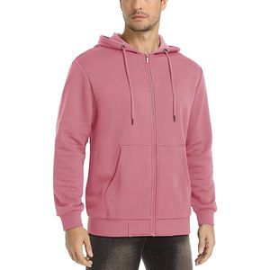 Sweats à capuche pour hommes conçus pour retenir la chaleur, tissu robuste, capuche basique, vêtements en coton mélangé, confortables, sweats à capuche zippés pour hommes - Product Image 4