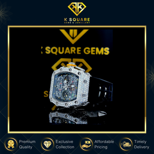 Venta al por Mayor de Relojes de Lujo Nuevos con Movimiento Automático de Cuarzo, Resistentes al Agua, VVS, Unisex, con Correa Cuadrada de Acero Inoxidable y Diamantes Moissanite - Product Image 6