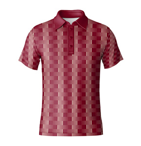 Polo de golf pour homme de haute qualité, design rayé élégant, tissu léger et respirant, manches courtes, pour le parcours de golf - Product Image 4