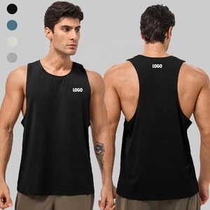 Débardeurs de sport innovants pour hommes en mélange de coton ultra doux, rafraîchissants, sans manches, pour la gym, décontractés, à séchage rapide, coupe ample - Product Image 4