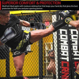 Guantes de MMA de Cuero Hechos en Fábrica, Precio al por Mayor, Nuevo Diseño, Guantes de Boxeo de Cuero con Logotipo Personalizado y Velcro - Product Image 5