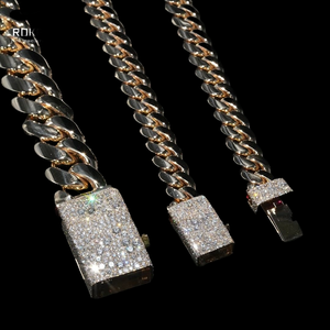 Collar de Cadena Chapado en Oro de 22k para Hombre con Colgante de Diamantes Pavé, Estilo Hiphop, Joyería para Uso Diario, ¡Gran Oferta! - Product Image 5