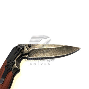 มีดพกด้ามไม้คุณภาพดี มีดพกสำหรับมืออาชีพ อุปกรณ์ล่าสัตว์ มีดพก - Product Image 5