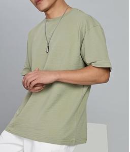 T-shirt d'été personnalisé pour homme, manches courtes, coupe lourde, épaules tombantes, grande taille, en coton, surdimensionné, vente en gros - Product Image 1