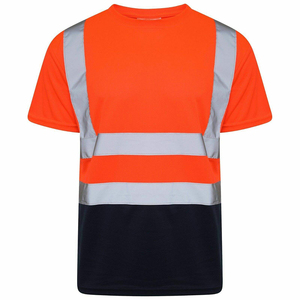 เสื้อยืดทำงานผ้าฝ้ายถัก 100% ระบายอากาศได้ดี สะท้อนแสง ปลอดภัยสำหรับผู้ชาย ขายส่งราคาพิเศษ - Product Image 5