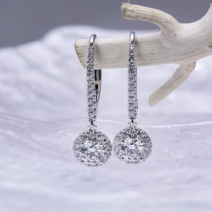 Classic 1 Carat Lab Grown Brilliant Cut Laser Drilled <b>Diamond</b> <b>Earrings</b> 14K Solid Gold IGI Certified Women's Wedding Jewelry - Product Image 1