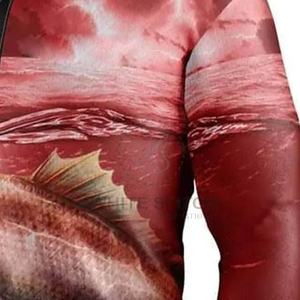 Chemises de pêche UPF50 anti-UV, chemise de pêche de qualité supérieure, impression par sublimation de squelette de poisson, séchage rapide, respirante - Product Image 5