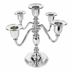 Candelabro de Metal Antiguo de 3 Brazos, Portavelas Dorado al por Mayor para Centro de Mesa de Boda y Decoración de Mesa de Hotel - Product Image 5