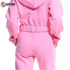 Conjunto Deportivo de Dos Piezas para Mujer, Top Corto con Capucha y Pantalones Joggers, Tallas Grandes, Color Personalizado con Logotipo OEM, Precio de Fábrica 2026 - Product Image 6