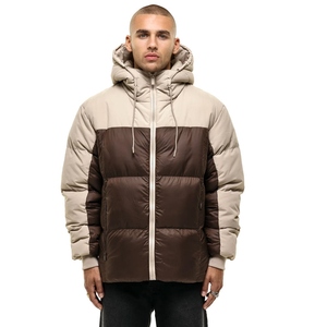Men's Cold Climate Puffer Jacket Lightweight Quilted Winter Warm <b>Covered</b> <b>Button</b> Outdoor Casual Coat OEM Service Finished - Product Image 1