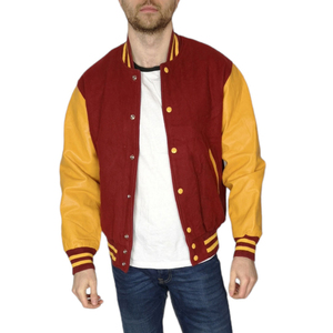 Custom Wool Body Full Sleeves Baseball Varsity Jacket Lightweight Blank <b>Men</b> Wear Baseball Letterman Work Jacket - Product Image 3