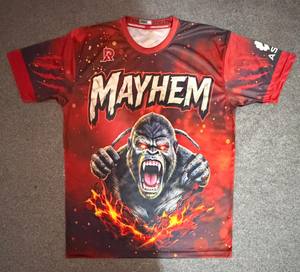 Camiseta de Softbol Sublimada para Hombre, Impresión DTF, Tejido Grueso de 300 GSM, Camiseta para Hombre, Moda de Invierno - Product Image 5