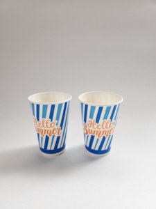Vaso de papel desechable impreso personalizado OEM para bebidas frías y calientes, empaque de calidad alimentaria - Product Image 5