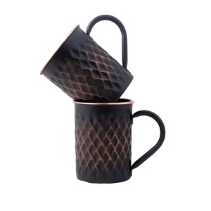 premium handcrafted copper moscow mule mugs set with hammered finish for cocktails barware kitchen and gifting use - Product Image 2