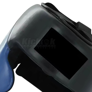Casque de boxe noir et or en cuir PU avec fermeture à boucle réglable, visière transparente de protection, 7 aérations, unisexe adulte - Product Image 2