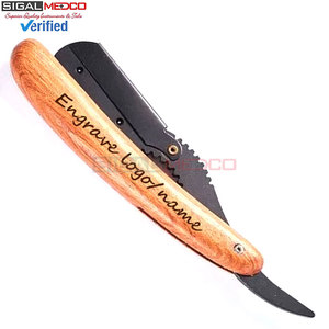 Custom Logo Replacement Blades Shaving Straight Edge <b>Razor</b> Stainless Steel Wholesale <b>Mens</b> Beard Line Up Barber Straight <b>Razor</b> - Product Image 2