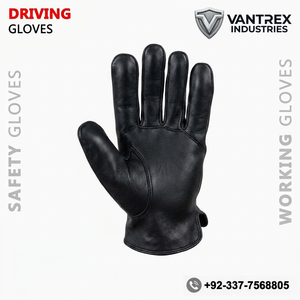 Guantes de cuero negros para conductor, sin forro, hasta la muñeca, térmicos, cálidos, para exteriores, invierno, estilo liso, color negro - Product Image 4
