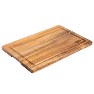 Planche à découper en bois de forme rectangulaire avec poignée pour usage en cuisine - Product Image 1