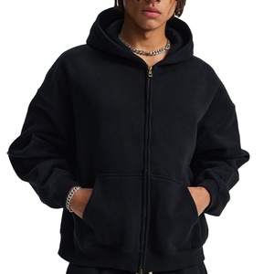 Sweats à capuche personnalisés zippés Streetwear en molleton graphique 100% coton 360g Hiver Fournisseur en gros avec logo personnalisé - Product Image 1