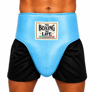 Protection inguinal en cuir blanc durable, personnalisable, vente directe usine, avec logo sur mesure, toutes tailles pour compétitions, thème « No Boxing No Life » - Product Image 3