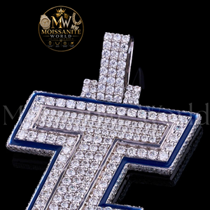 Colliers pendentifs éclair en moissanite couleur D VVS brillante pour hommes et femmes, vente en gros de bijoux pour hommes, testés au diamant - Product Image 5
