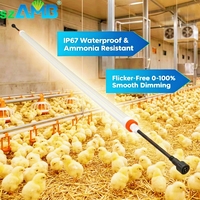 Iluminación LED para Aves de Corral, Tubo T8, IP67 Impermeable, 2700k-6500K, Blanco Cálido/Rojo, Espectro Completo, CRI80, Garantía de 5 Años, Regulable