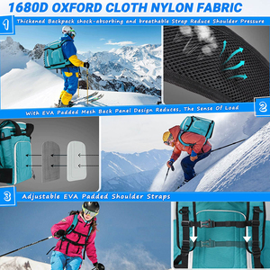 Bolsas para botas de esquí y snowboard para accesorios, mochila de viaje duradera, impermeable, para deportes de invierno al aire libre, gran venta. - Product Image 6