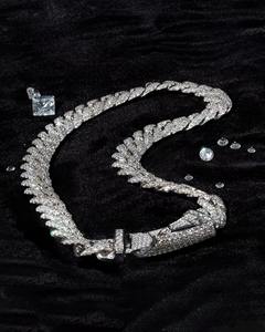 Chaîne cubaine en argent sterling 925 avec moissanite VVS1, chaîne faite à la main, style hip-hop, chaîne cubaine pour homme pour les soirées - Product Image 2