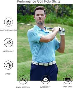 Camisa de Golf para Hombre, Absorbente de Humedad, Secado Rápido, Camisas Polo Deportivas con Estampado para Hombre - Product Image 4