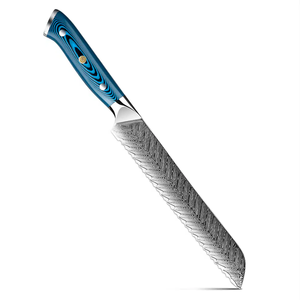 Edge Master Custom Handmade Forged Damascus Steel Serrated <b>Bread</b> Kitchen <b>Knife</b> Ambidextrous Wood Handle Dishwasher Safe - Product Image 1