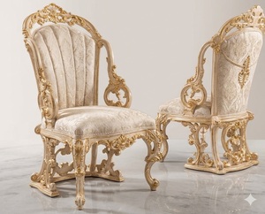 Roman-Inspired Neoclassical Solid Wood Dining Room Furniture Set Hand Carved Customized Color Dining <b>Table</b> Chairs Luxury - Product Image 5