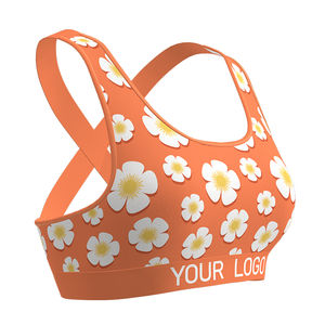 Soutien-gorge sans couture respirant, écologique, de qualité supérieure, à motif écossais, à maintien moyen, grande taille, pour la sublimation et la conception professionnelle - Product Image 1