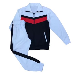 Chándal Unisex de Color Sólido con Diseño de Bloques de Color, Cierre de Cremallera Completo, Transpirable, Estilo Deportivo, Ropa de Otoño con Bolsillos Laterales - Product Image 1