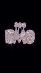 Colgante de letra y número personalizado en plata de ley 95 con diamantes de moissanita VVS, estilo hip hop, para uso unisex. - Product Image 3