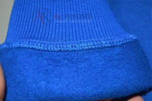 Men 100% Organic Cotton Fleece Winter Tracksuit Royal Blue <b>Jogger</b> Hoodie <b>Set</b> Regular Fit OEM Sportswear Manufacturer Custom - Product Image 4