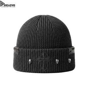 Gorro de Invierno Unisex Gris Oscuro, Gorro Cálido con Borde, Gorra de Calavera Suave y Elástica, Elegante y Térmica para Ciclismo - Product Image 1