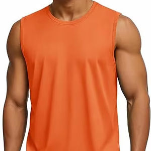 Camiseta sin Mangas Personalizable para Hombre, Venta al por Mayor, Talla Europea, Camisetas Deportivas Transpirables para Correr y Baloncesto - Product Image 1